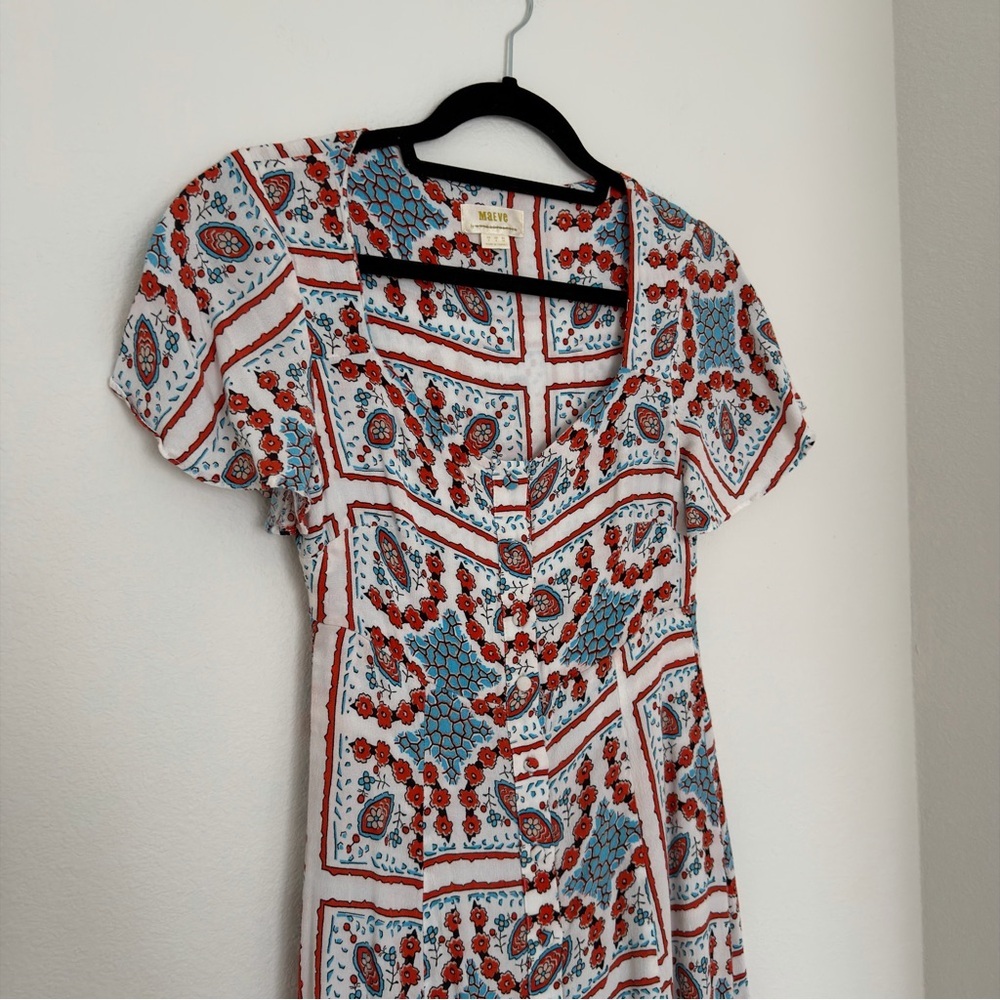 Anthropologie Maeve Preslin Multicolor Knee Length Dress Size 2 Women’s - Picture 3 of 10